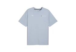 PUMA T-Shirt BMW M Motorsport Essentials+ Logo Herren Blau/Hellblau/Grau