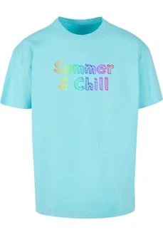 Merchcode T-Shirt Merchcode Herren Summer And Chill Rainbow Heavy Oversized Tee Regenbogen