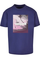 Merchcode T-Shirt Herren Lila/Dunkelblau/Fliederfarben