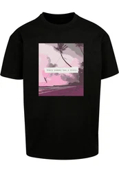 Merchcode T-Shirt Herren Rosa/Schwarz