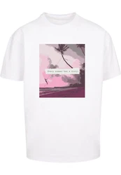 Merchcode T-Shirt Herren Rosa/Weiß