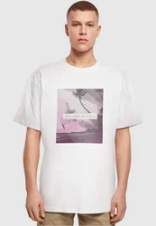 Merchcode T-Shirt Herren Rosa/Weiß