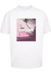 Merchcode T-Shirt Herren Rosa/Weiß