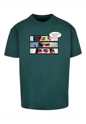 Merchcode T-Shirt Thinking Comic Heavy Oversized Tee Türkis/Grün/Dunkelgrün