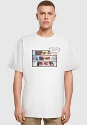 Merchcode T-Shirt Thinking Comic Heavy Oversized Tee Weiß/Schwarz