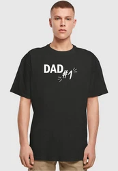 Merchcode T-Shirt Herren Fathers Day - Dad number 1 Heavy Oversize Tee Grau/Schwarz/Braun/Rot