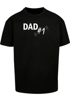 Merchcode T-Shirt Herren Fathers Day - Dad number 1 Heavy Oversize Tee Grau/Schwarz/Braun/Rot