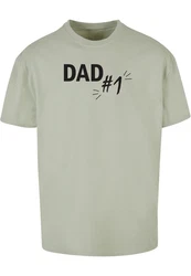 Merchcode T-Shirt Herren Fathers Day - Dad number 1 Heavy Oversize Tee Grün/Dunkelgrün/Hellgrün/Khaki