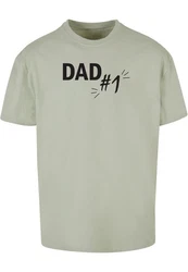 Merchcode T-Shirt Herren Fathers Day - Dad number 1 Heavy Oversize Tee Grün/Dunkelgrün/Hellgrün/Khaki