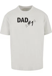 Merchcode T-Shirt Herren Fathers Day - Dad number 1 Heavy Oversize Tee Grau/Hellgrau