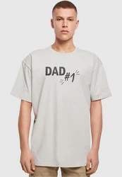 Merchcode T-Shirt Herren Fathers Day - Dad number 1 Heavy Oversize Tee Grau/Hellgrau