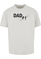 Merchcode T-Shirt Herren Fathers Day - Dad number 1 Heavy Oversize Tee Grau/Hellgrau