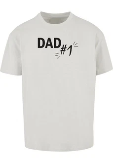 Merchcode T-Shirt Herren Fathers Day - Dad number 1 Heavy Oversize Tee Grau/Hellgrau