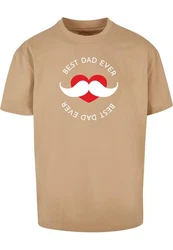 Merchcode T-Shirt Merchcode Herren Fathers Day - Best dad Heavy Oversize Tee Gold/Beige/Braun/Khaki