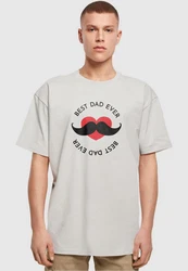 Merchcode T-Shirt Merchcode Herren Fathers Day - Best dad Heavy Oversize Tee Rot/Braun