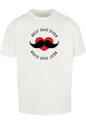 Merchcode T-Shirt Merchcode Herren Fathers Day - Best dad Heavy Oversize Tee Rot