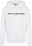 Merchcode Kapuzensweatshirt Hope Basic Hoody Weiß/Dunkelblau/Grau