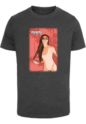 Merchcode Grand Miami T-Shirt Round Neck Rot/Schwarz/Grau/Hellblau/Grün
