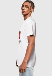 Merchcode Herren Caution Hot T-Shirt Round Neck Beige/Dunkelbraun