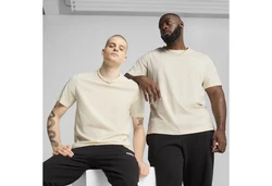 PUMA T-Shirt Essentials No. 1 Logo Khaki/Beige/Weiß