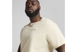 PUMA T-Shirt Essentials No. 1 Logo Khaki/Beige/Weiß
