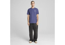 PUMA T-Shirt Essentials No. 1 Logo Lila/Dunkelblau