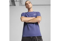 PUMA T-Shirt Essentials No. 1 Logo Lila/Dunkelblau