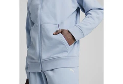 PUMA Sweatjacke BMW M Motorsport Essentials+ Fleecejacke mit Kapuze Herren Blau/Hellblau