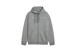 PUMA Sweatjacke BMW M Motorsport Essentials+ Fleecejacke mit Kapuze Herren Hellgrau/Dunkelgrau/Grau