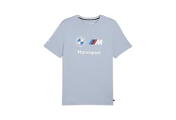 PUMA T-Shirt BMW M Motorsport Essentials Logo T-Shirt Herren Blau/Grau/Hellblau