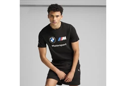 PUMA T-Shirt BMW M Motorsport Essentials Logo T-Shirt Herren Schwarz/Blau/Dunkelblau