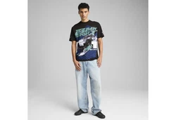 PUMA T-Shirt BMW M Motorsport Big Graphic T-Shirt Schwarz/Blau/Dunkelgrün
