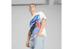 PUMA T-Shirt BMW M Motorsport Big Graphic T-Shirt Blau/Hellblau/Weiß