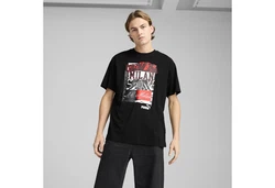 PUMA T-Shirt AC Milan ftblNRGY+ T-Shirt Schwarz/Rot/Dunkelgrün/Grau
