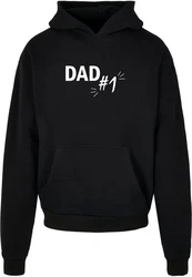 Merchcode Kapuzensweatshirt Fathers Day - Dad number 1 Ultra Heavy Hoody Schwarz/Braun/Dunkelgrau/Grau