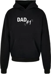 Merchcode Kapuzensweatshirt Fathers Day - Dad number 1 Ultra Heavy Hoody Schwarz/Braun/Dunkelgrau/Grau