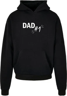 Merchcode Kapuzensweatshirt Fathers Day - Dad number 1 Ultra Heavy Hoody Schwarz/Braun/Dunkelgrau/Grau