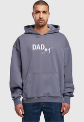 Merchcode Kapuzensweatshirt Fathers Day - Dad number 1 Ultra Heavy Hoody Blau/Dunkelblau