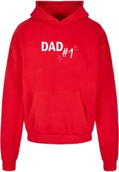 Merchcode Kapuzensweatshirt Fathers Day - Dad number 1 Ultra Heavy Hoody Rot