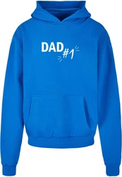 Merchcode Kapuzensweatshirt Fathers Day - Dad number 1 Ultra Heavy Hoody Blau
