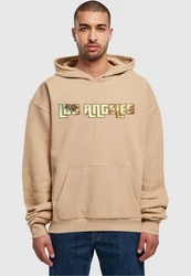 Merchcode Kapuzensweatshirt Grand Los Angeles Ultra Heavy Hoody Beige