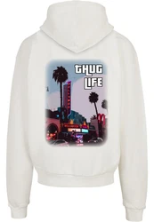 Merchcode Kapuzensweatshirt Grand Thug Life Ultra Heavy Hoody Weiß/Beige/Grau/Creme/Braun