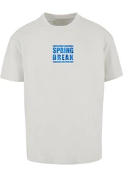 Merchcode T-Shirt Herren Spring Break 2 Heavy Oversized Tee Grün/Grau/Hellblau