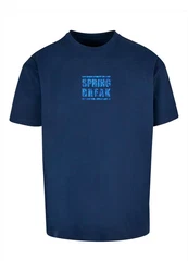 Merchcode T-Shirt Herren Spring Break 2 Heavy Oversized Tee Dunkelblau/Blau