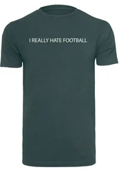 Merchcode T-Shirt Merchcode Herren Hate Football T-Shirt Round Neck Dunkelgrün/Türkis/Grün