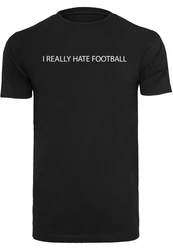 Merchcode T-Shirt Merchcode Herren Hate Football T-Shirt Round Neck Blau/Beige/Schwarz/Rot