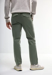 STREET ONE MEN Chinohose Dunkelgrün/Grün/Khaki