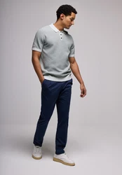 STREET ONE MEN Poloshirt Grau/Grün/Hellblau