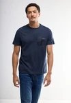 STREET ONE MEN T-Shirt mit Rundhalsausschnitt Dunkelblau