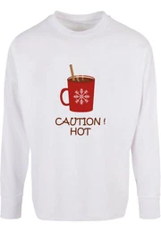 Longsleeve Herren Caution Hot Oversized Cut On Sleeve Longsleeve (1-tlg)